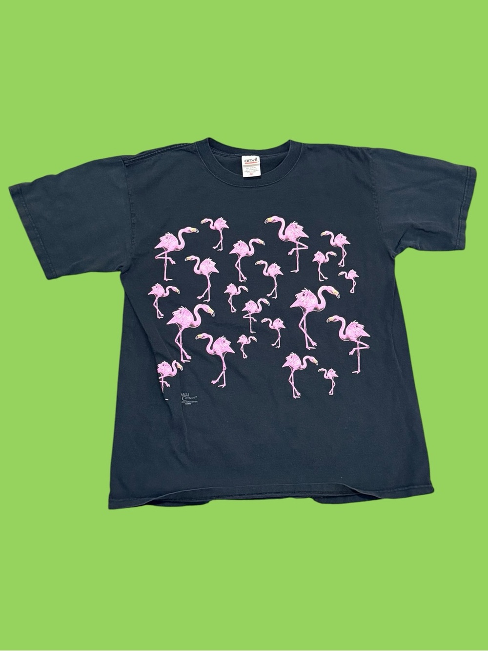 Vintage 2002 Flamingo Shirt Double Sided Medium